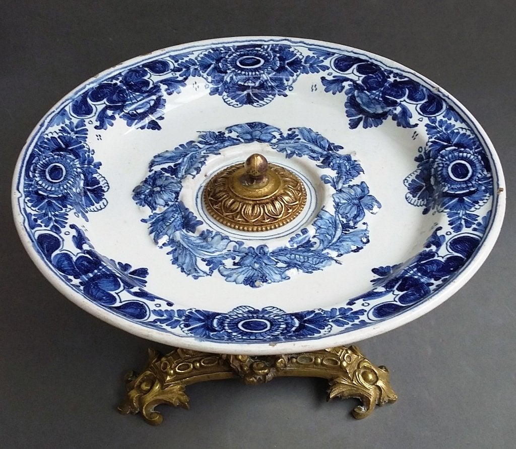 Omstreeks 1775 - 1825 Opdien Serveer Schaal TAZZA Model Bord