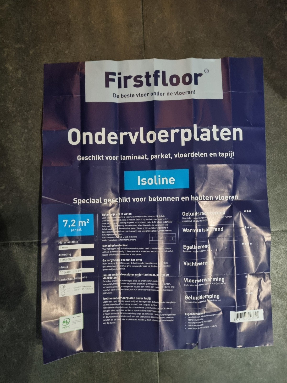 Firstfloor Isoline Ondervloerplaten - 5 platen, Ophalen, Kunststof, Overige typen, Nieuw