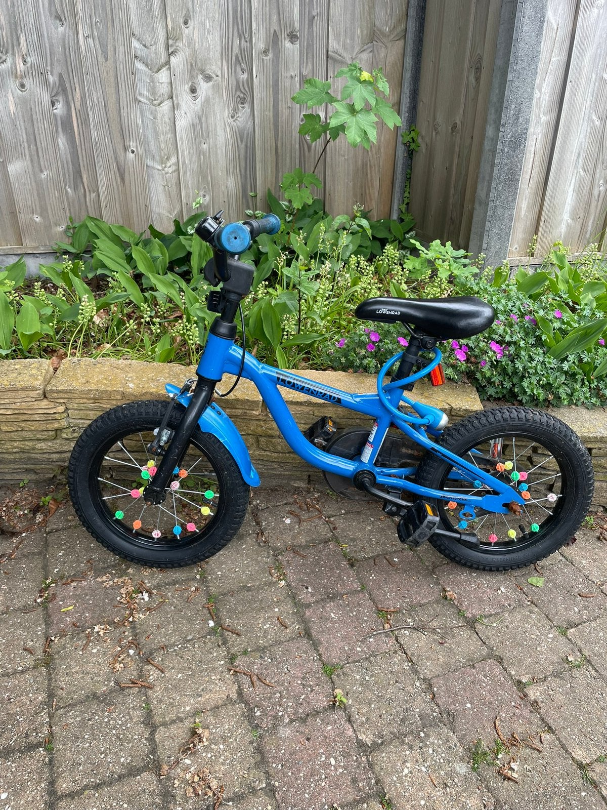 Leuke kinderfiets, Lowenrad, 14 inch, Ophalen, Gebruikt, Terugtraprem, Minder dan 16 inch