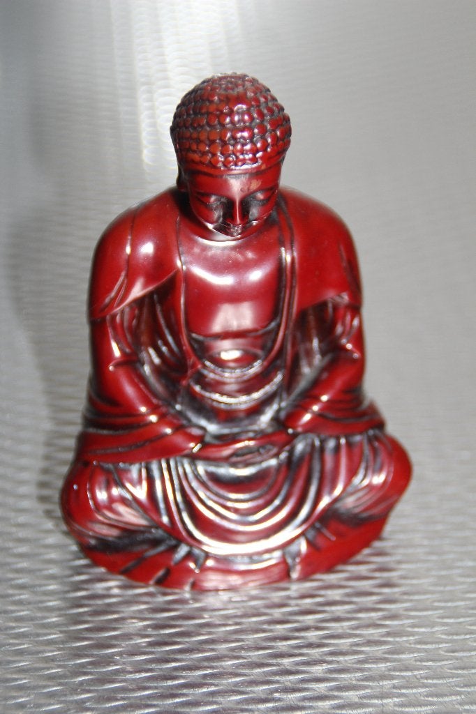 japanse buddha 10 cm rood, Ophalen of Verzenden, Gebruikt, Religie