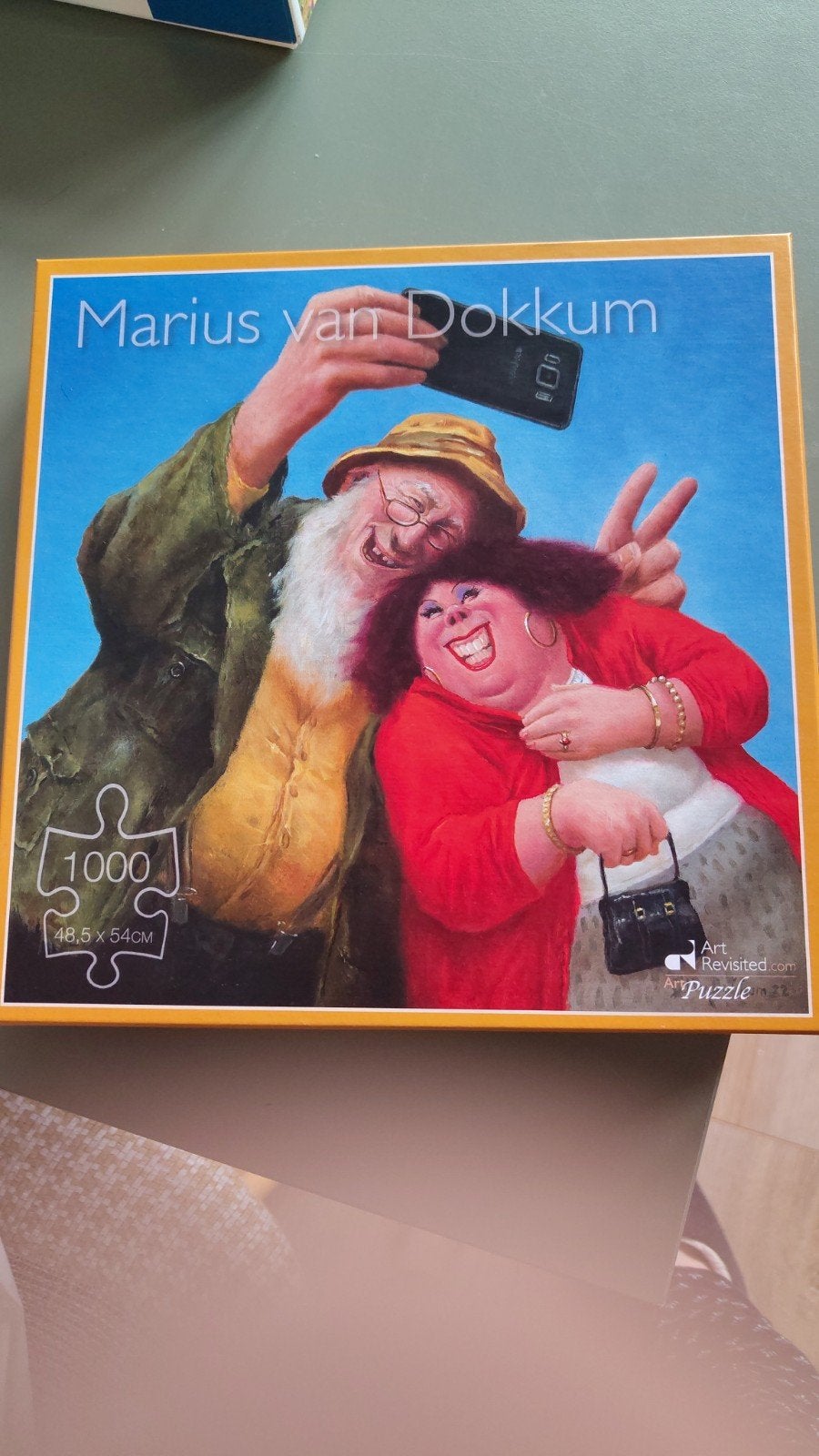 Marius van Dokkum Puzzel - Selfie 1000 stukjes, Hobby en Vrije tijd, Denksport en Puzzels, Ophalen of Verzenden, 500 t/m 1500 stukjes