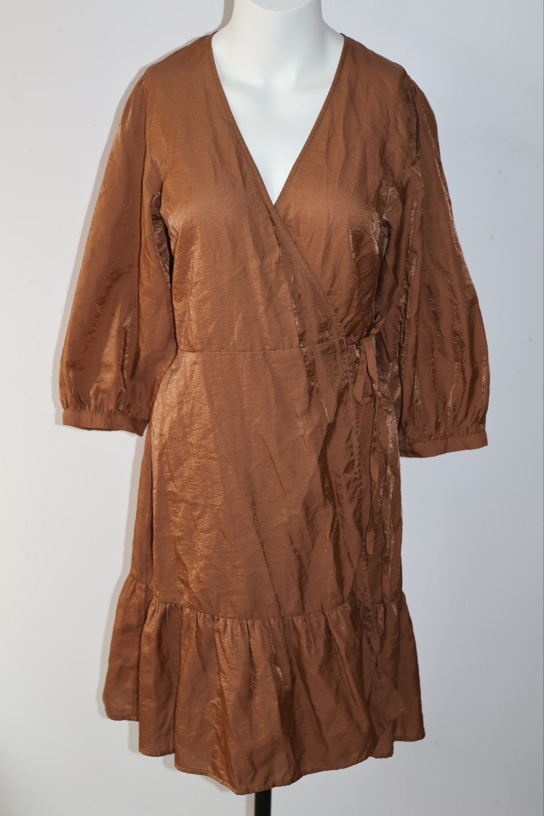 Dante 6 wikkeljurk maat 36 S, Kleding | Dames, Jurken, Dante 6, Bruin, NL, Ophalen of Verzenden