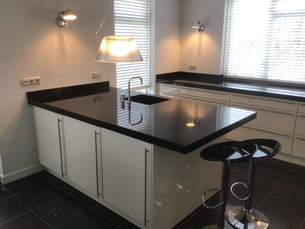 Luxe keuken, Ophalen, Gebruikt, Graniet of Steen, Crème