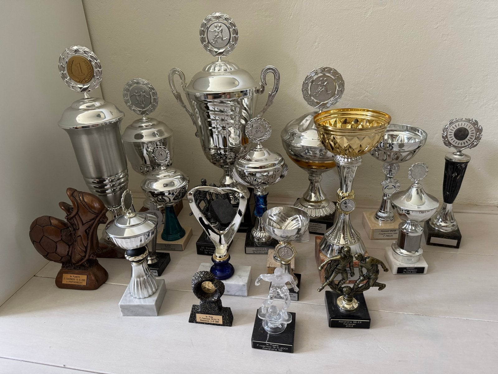 Diverse Voetbaltrofeeën en Bekers, Verzamelen, Ophalen of Verzenden, Gebruikt, Overige sporten, Overige typen
