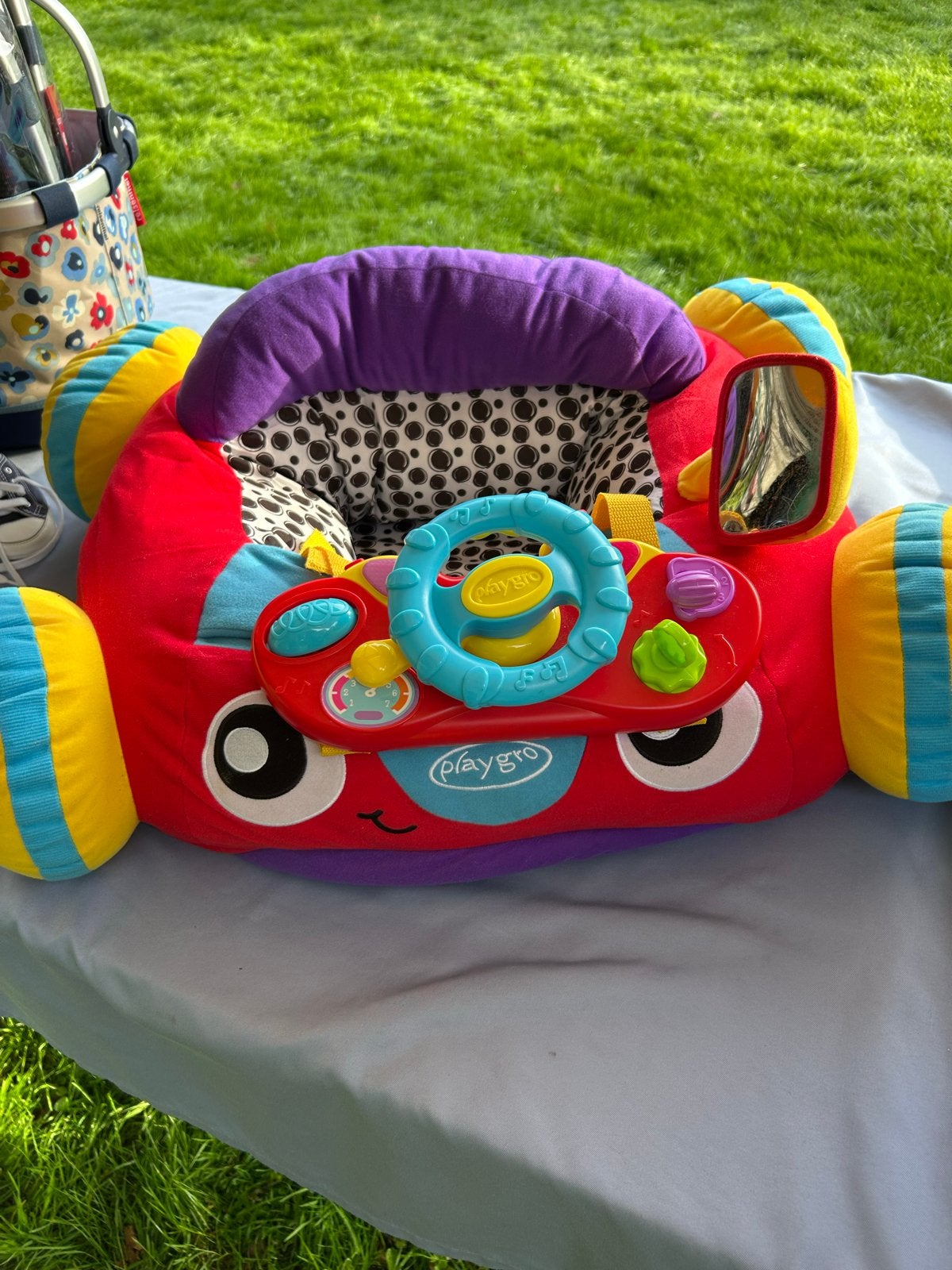 Playgro Muzikale Autostoel Speelkussen, Kinderen en Baby's, Ophalen, Zo goed als nieuw, Overige typen, Met geluid