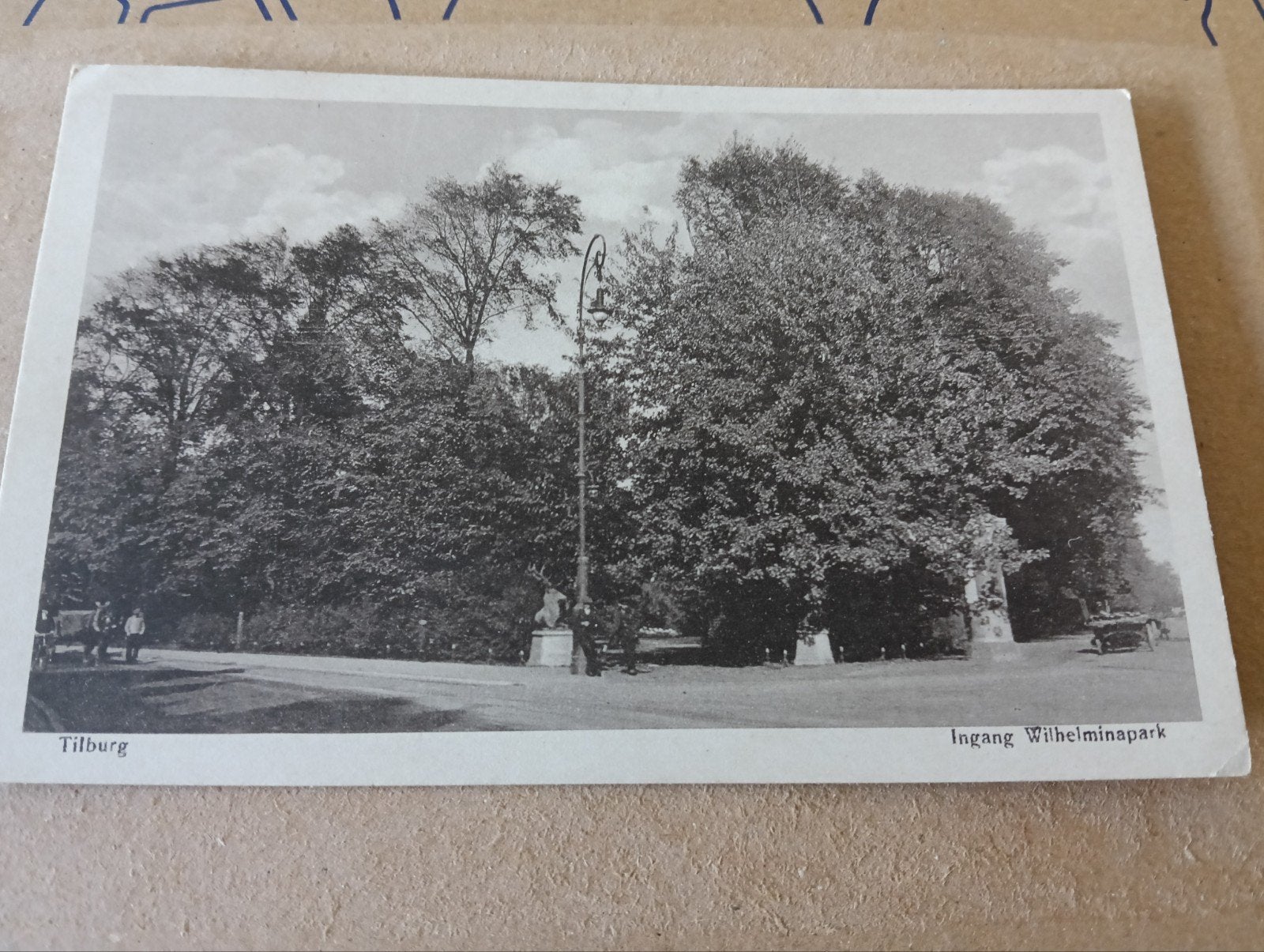 Tilburg - Ingang Wilhelminapark, Ophalen of Verzenden, Voor 1920, Gelopen, Noord-Brabant
