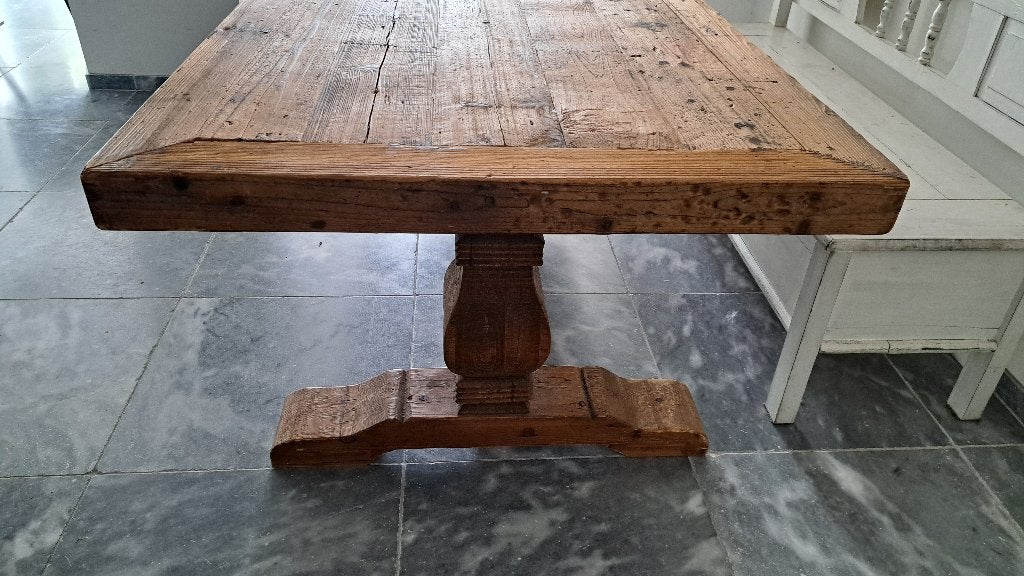 Mooie Houten tafel .klooster tafel, Ophalen, 200 cm of meer, 50 tot 100 cm, Zo goed als nieuw