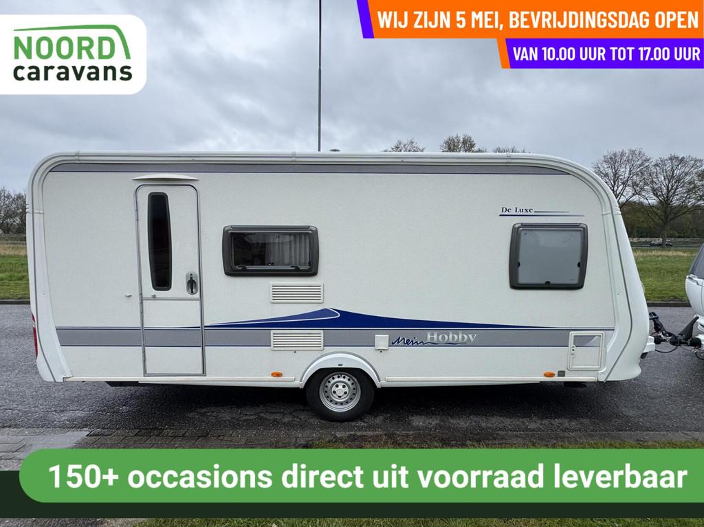 Hobby 500 KMFE DE LUXE, STAPELBED,FRANSBED,TREINZIT,VOORTENT, Hordeur, Hobby, 7 tot 8 meter, Bedrijf