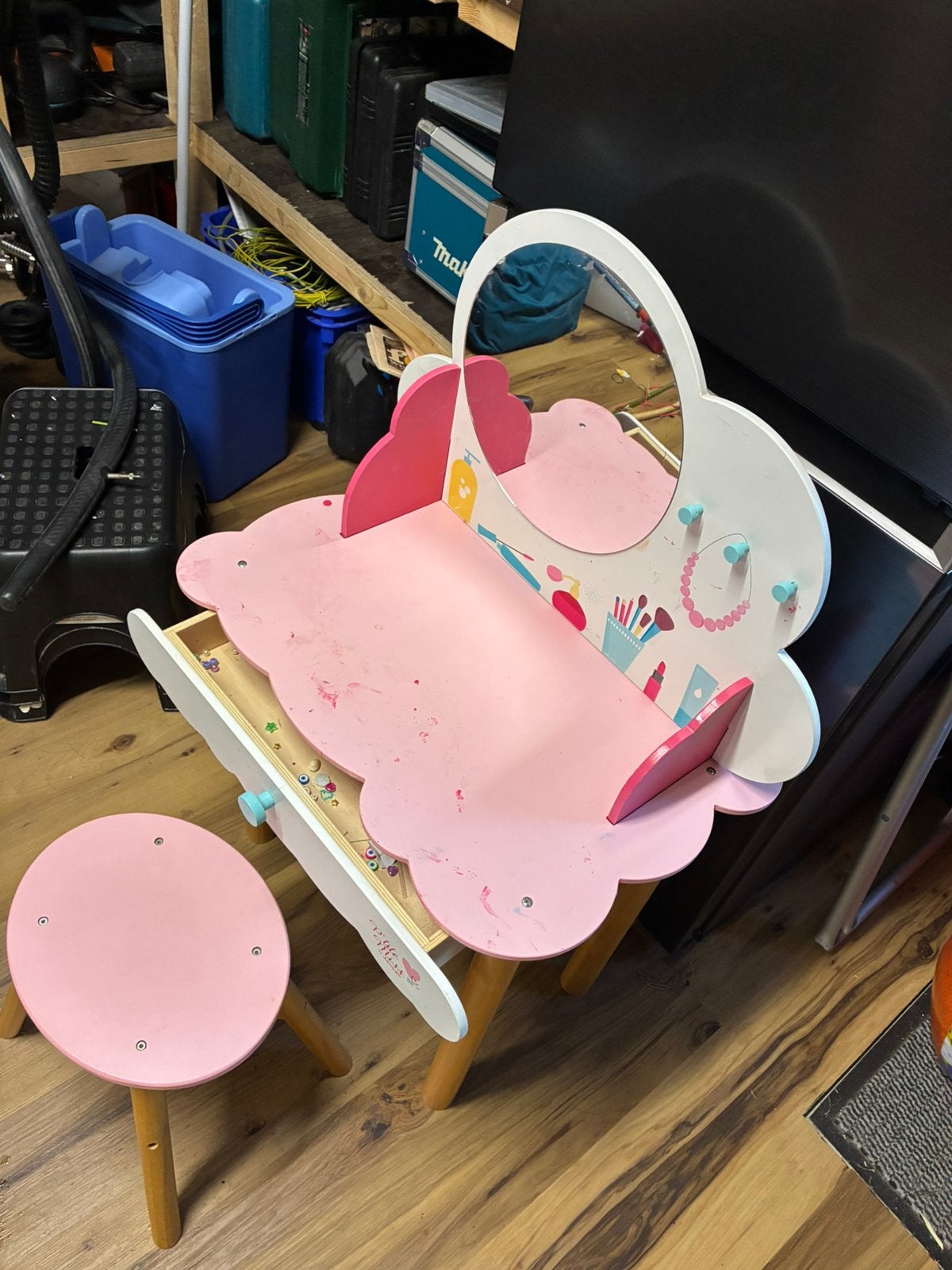 Kinder kaptafel, Ophalen, Gebruikt