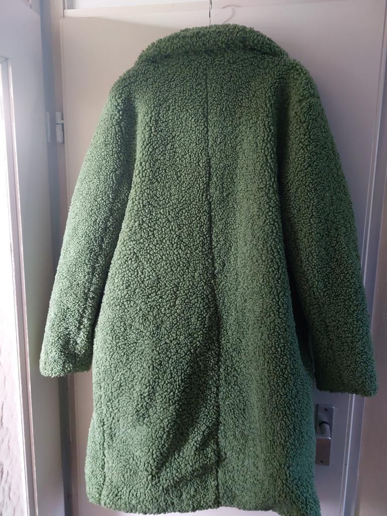 Norah Teddyjas Maat 46 Frisgroen met Knoopsluiting en Zakken, Kleding | Dames, Jassen | Winter, Norah, Verzenden, Maat 46/48 (XL) of groter