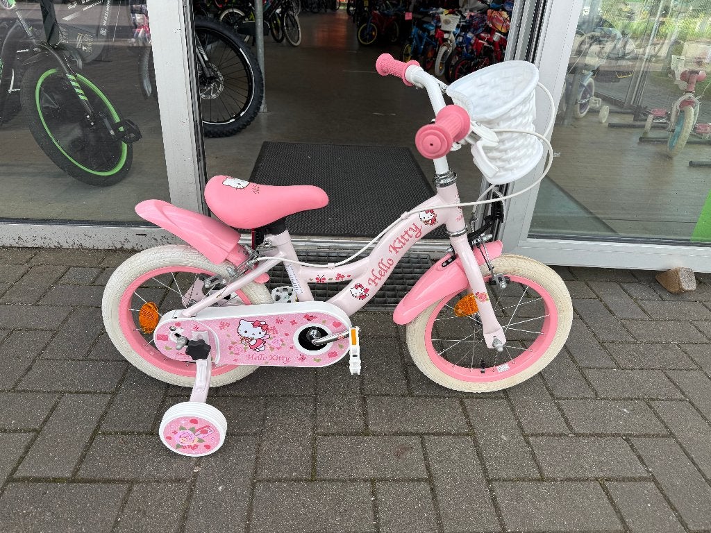 FIETSMASTER Hello Kitty Kinderfiets - Meisjes - 14 inch, Zijwieltjes, Velgrem, Nieuw, Minder dan 16 inch