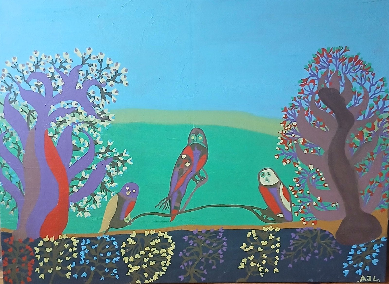 mooi schilderij met uil, Ophalen