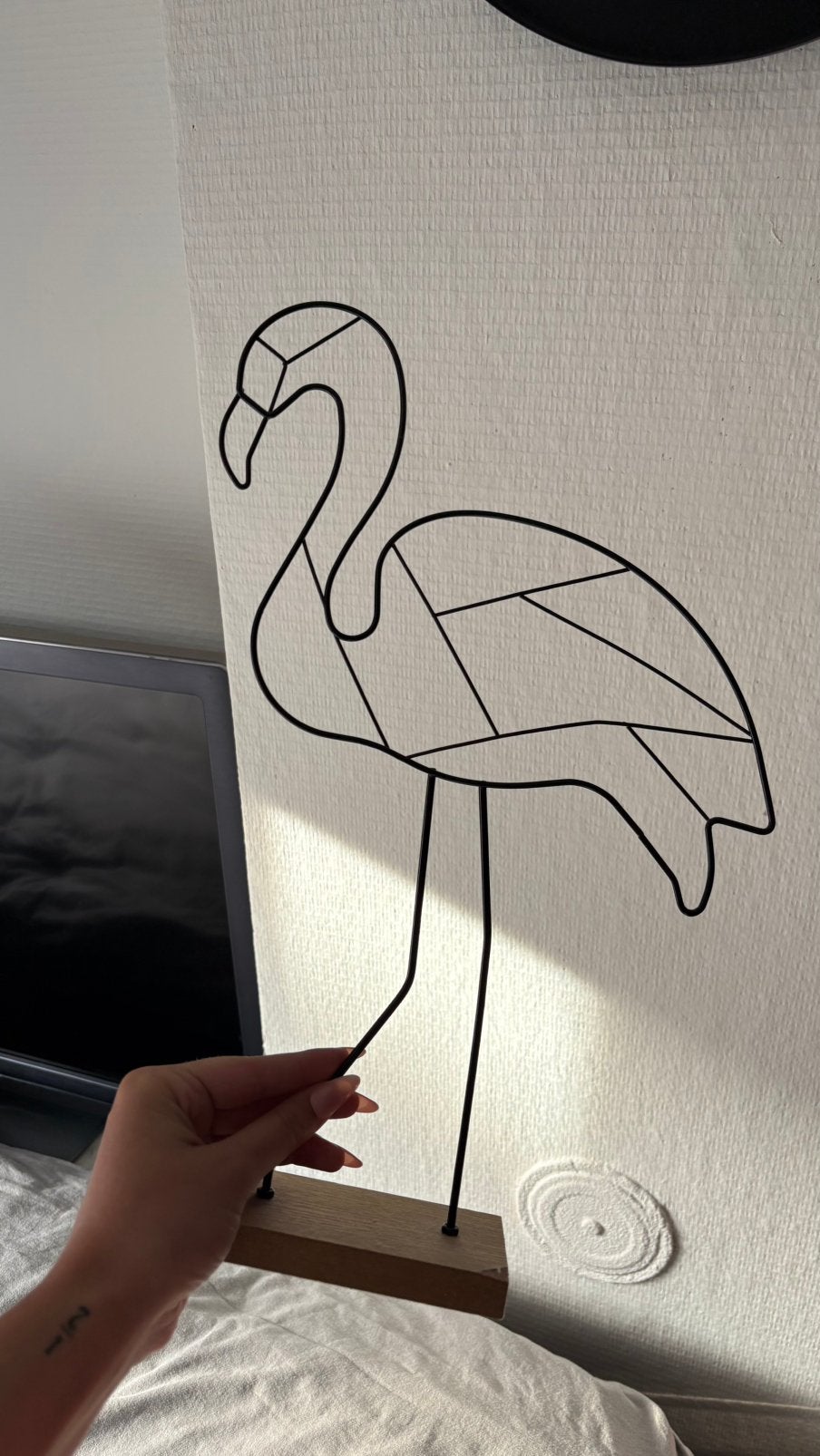 Flamingo silhouet decoratie, Ophalen of Verzenden, Zo goed als nieuw
