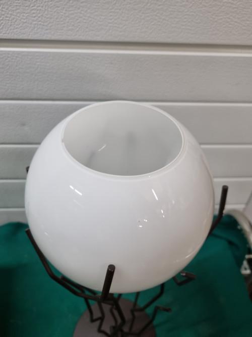-	Waxcinehouder metaal met glazen bol, Huis en Inrichting, Woonaccessoires | Overige, Ophalen of Verzenden, 'T Olde Gre-j, Info@toldegrej.nl