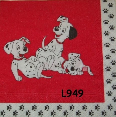 Servetten decoupage/bullet journal - Disney dalmatiërs L949, Verzenden, Nieuw