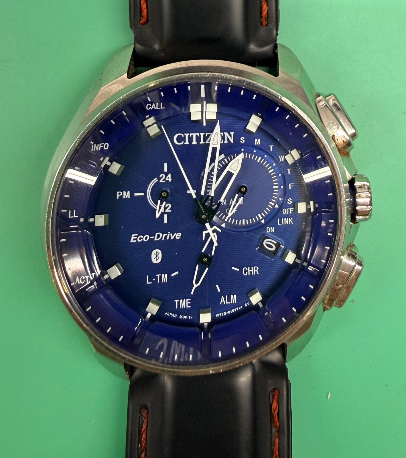 Citizen Eco-Drive Bluetooth horloge, Ophalen of Verzenden, Zo goed als nieuw, Staal, Citizen