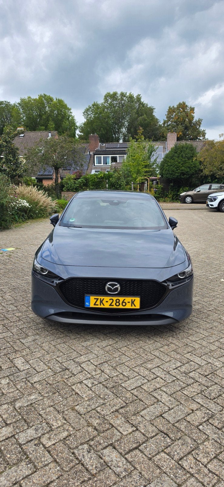 Mazda 3 Skyactiv-g 122pk Aut 2019 Grijs, Auto's, 1998 cc, 15 km/l, Zwart, 4 cilinders