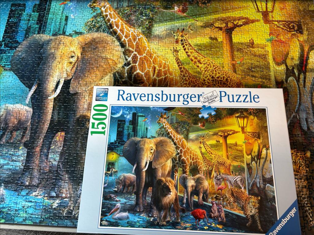 Ravensburger 1500 st zgan, Ophalen, 500 t/m 1500 stukjes, Zo goed als nieuw, Legpuzzel