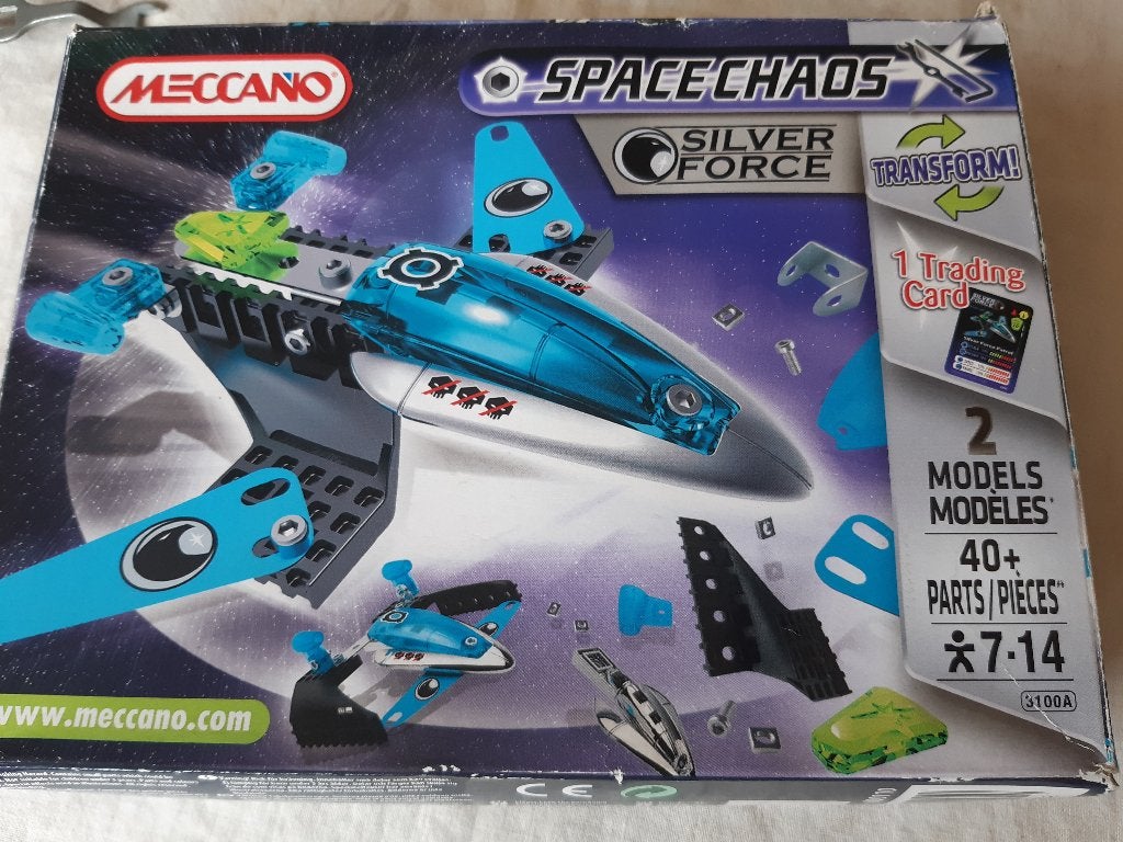 Meccano Space Chaos Silver Force - 2 modellen, Ophalen of Verzenden, Zo goed als nieuw, Bouwen
