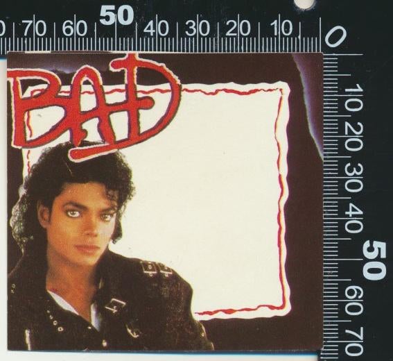 Sticker: Michael Jackson - Bad, Verzamelen, Ophalen of Verzenden, Zo goed als nieuw, Bedrijf of Vereniging