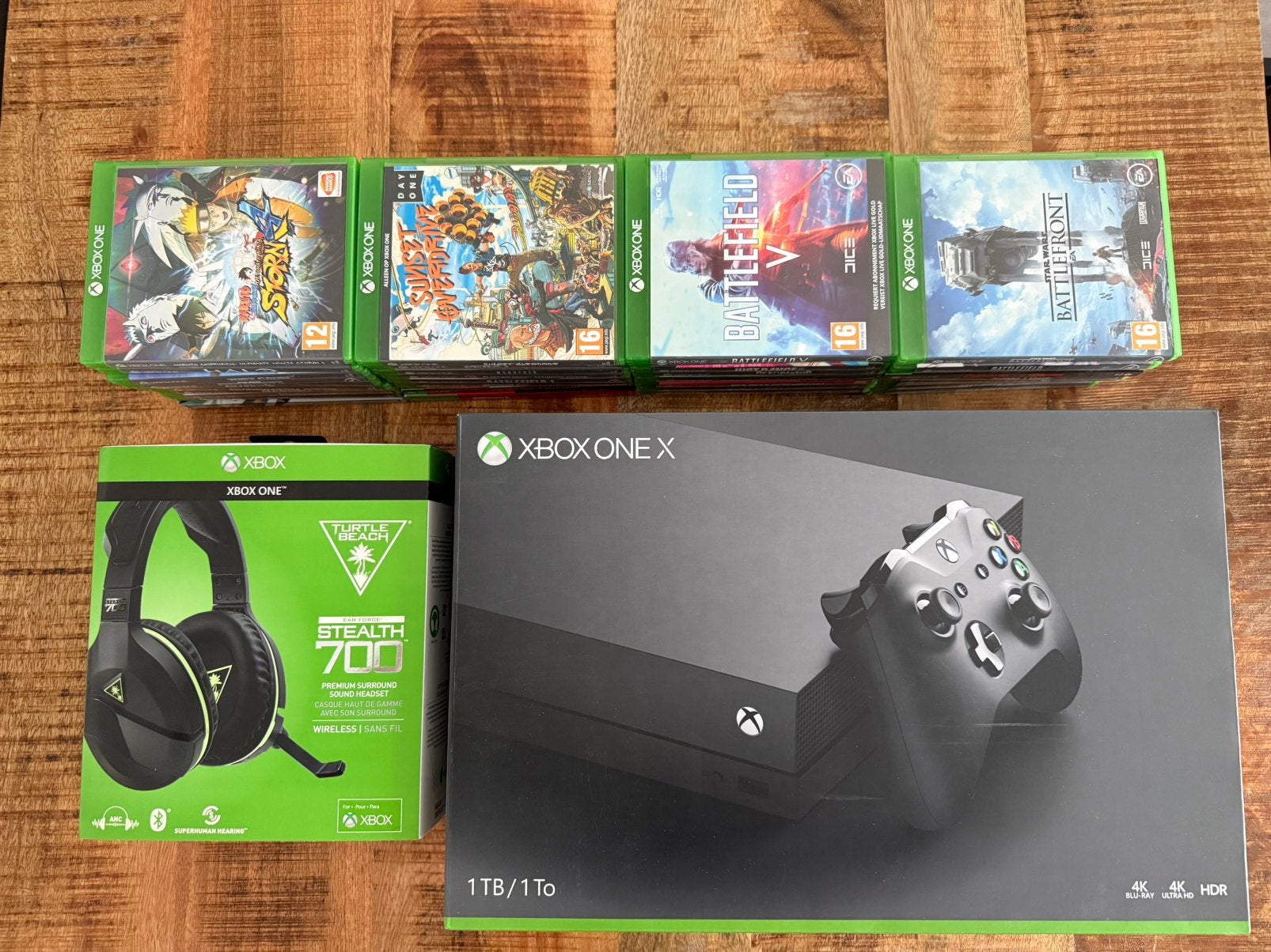 Xbox One X + 40 Games: RDR2, Resident Evil, Witcher 3!, Ophalen of Verzenden, Zo goed als nieuw, 1 TB, Met 1 controller