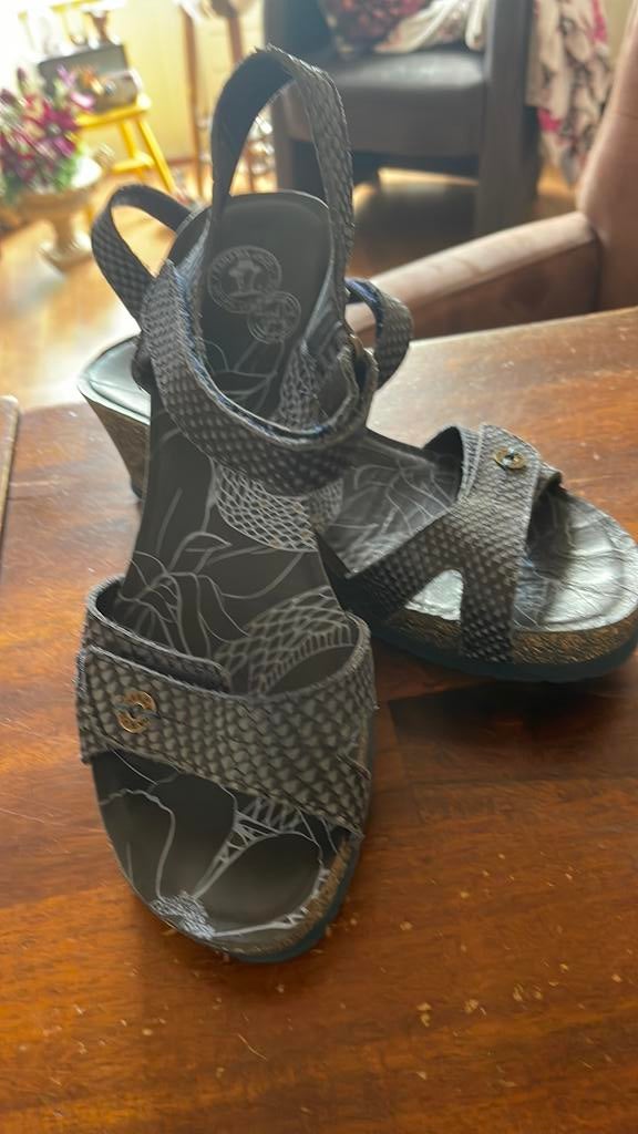 Panama jack, Zwart, Zo goed als nieuw, Sandalen of Muiltjes, Ophalen of Verzenden
