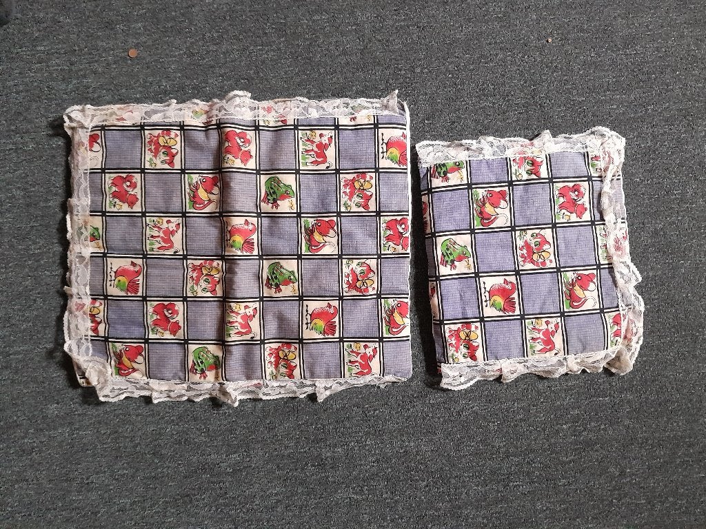 vintage deken en kussen voor in poppenwagen, Ophalen of Verzenden, Accessoires