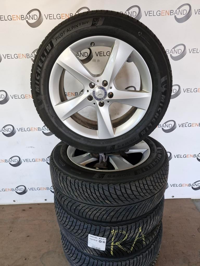Winterset mercedes gle ml 255 50 19 5x112 66.6 michelin, Auto-onderdelen, 19 inch, Gebruikt, 255 mm, .