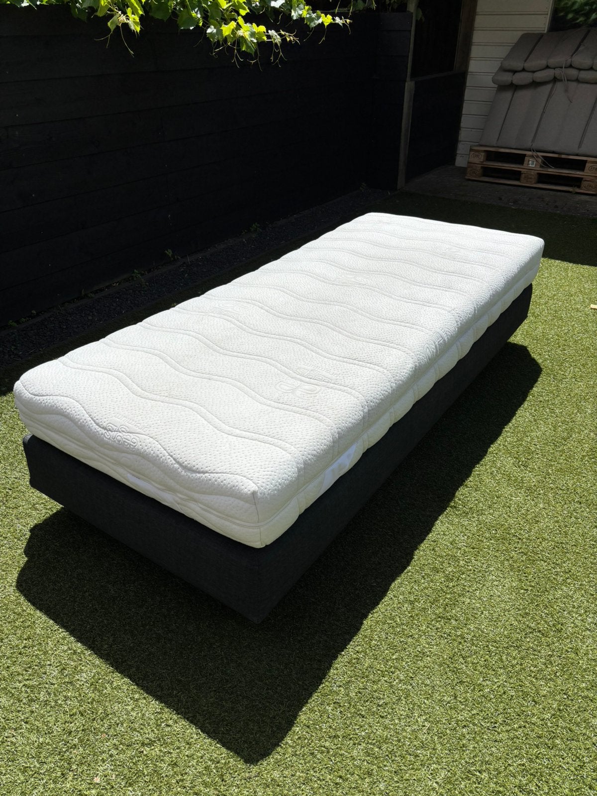 Gratis afhalen, 1 persoons boxspring 90x210, Ophalen, Gebruikt, Eenpersoons, 90 cm