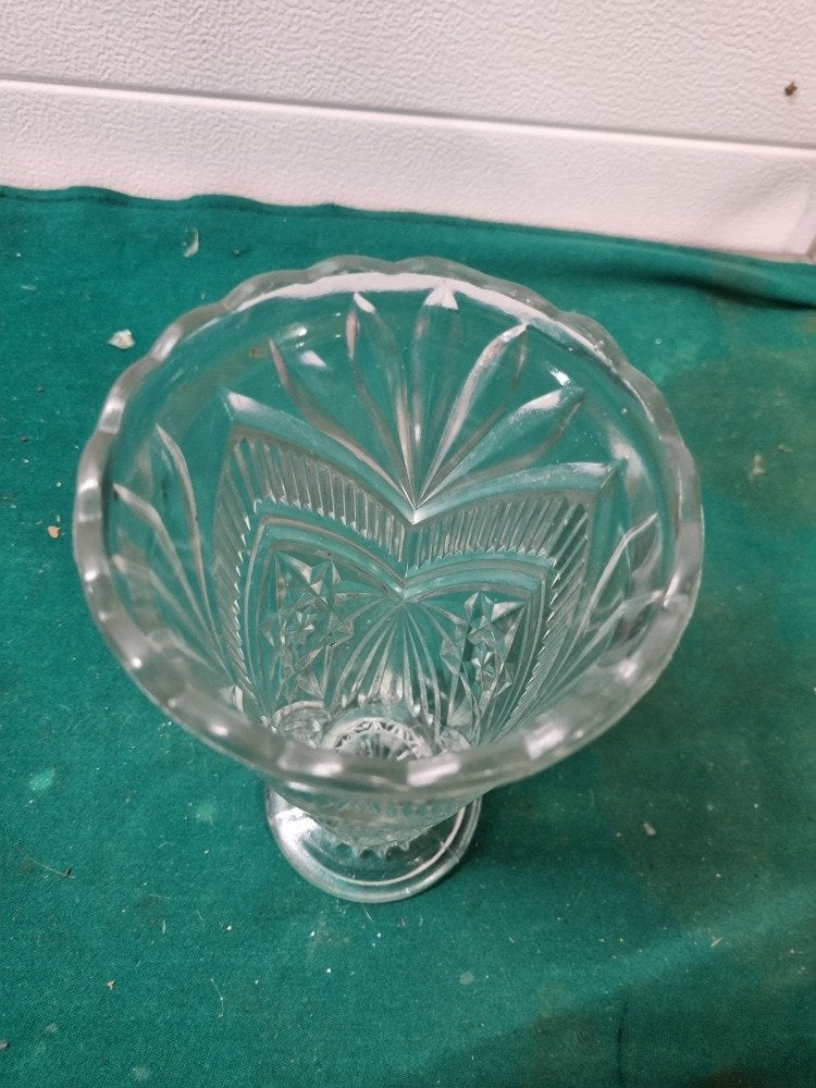 vaas glas vintage ddr trompetvaas, Ophalen of Verzenden