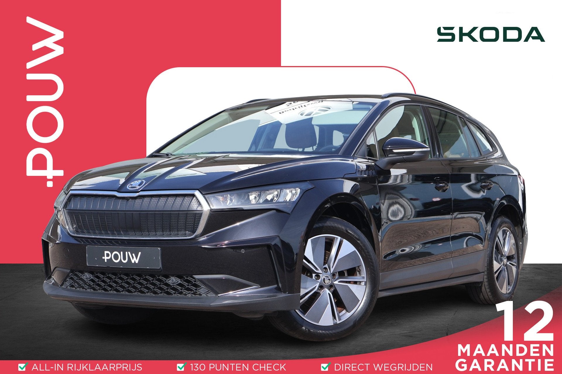 Skoda Enyaq 60 180pk | SoH 93% | Navigatie | Leder | Camera, Automaat, Achterwielaandrijving, Gebruikt, 179 pk