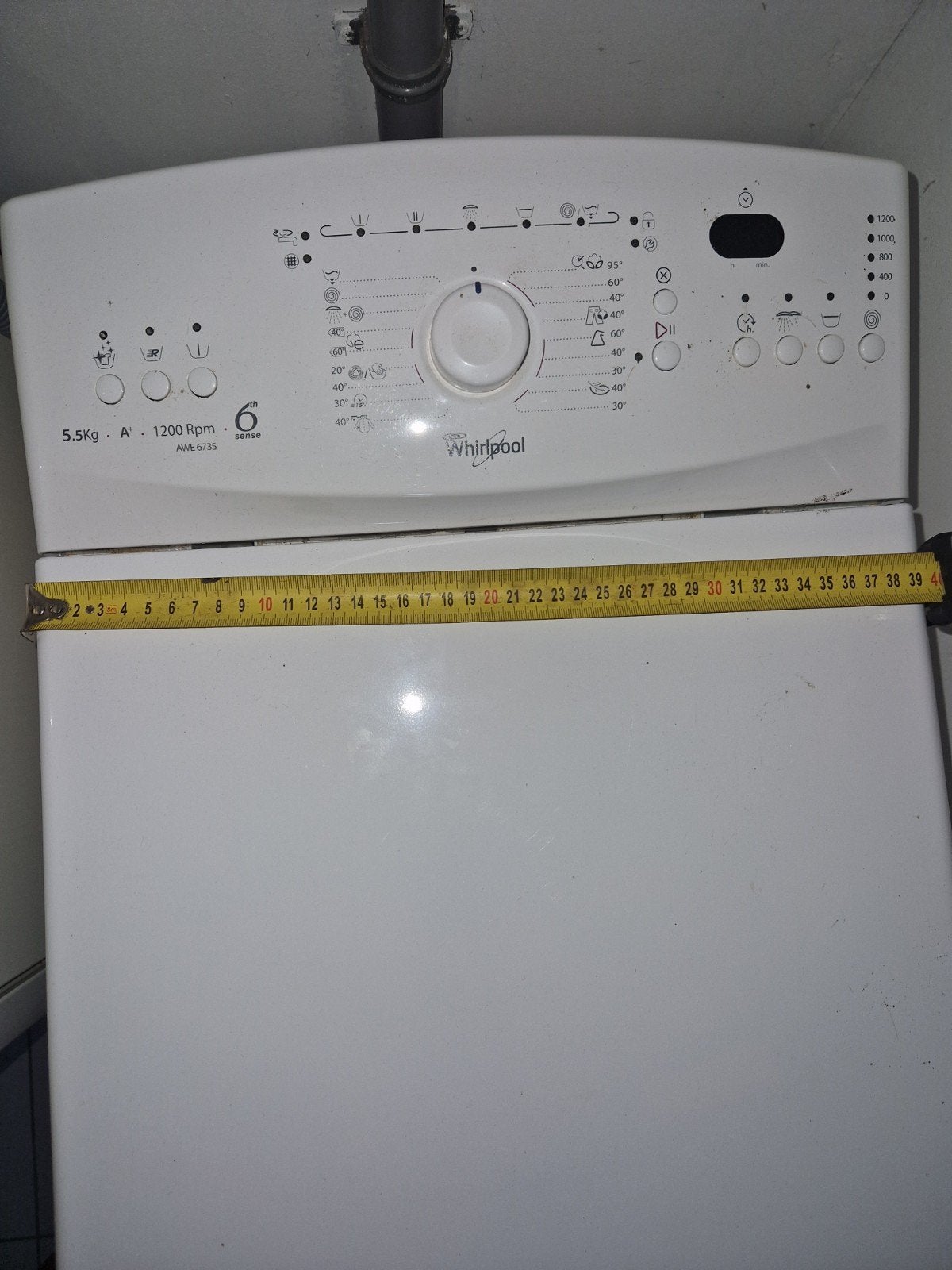 Whirlpool Bovenlader Wasmachine 5.5kg 1200rpm, Witgoed en Apparatuur, Wasmachines, Ophalen, 1200 tot 1600 toeren, Gebruikt, 4 tot 6 kg