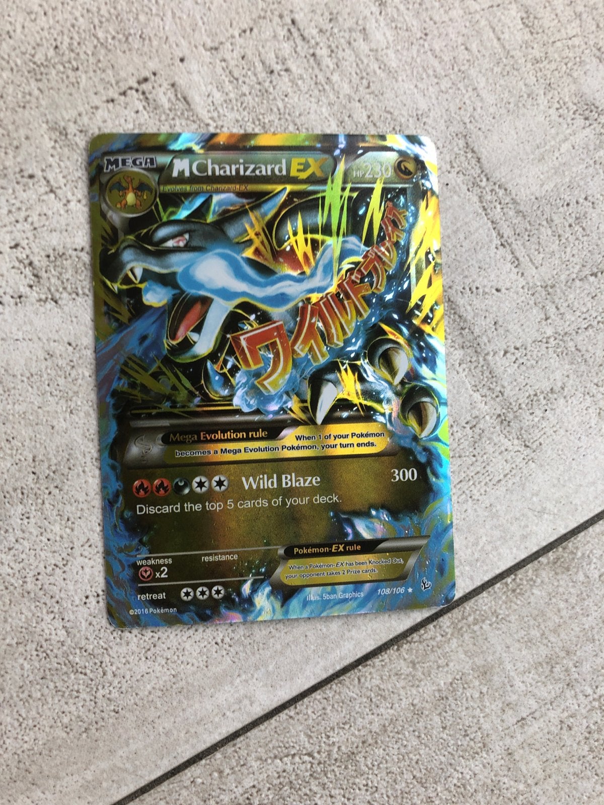 Pokémon M Charizard EX Kaart - Zeldzaam en Foil, Ophalen of Verzenden, Zo goed als nieuw, Losse kaart, Foil