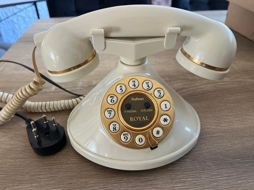 Vintage Profon Royal TX-270 Telefoon - Crème met Goud, Ophalen, Gebruikt