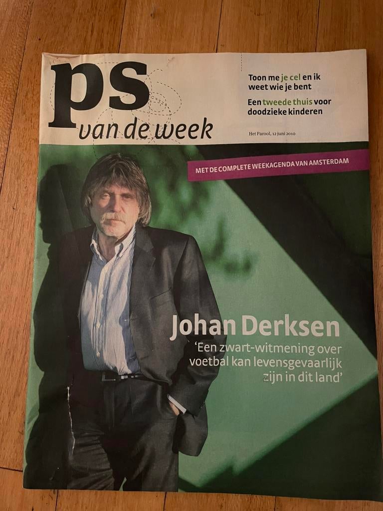 PS bijlage van Het Parool johan derksen 2010, Verzamelen, Tijdschriften, Kranten en Knipsels, Verzenden, 1980 tot heden, Tijdschrift