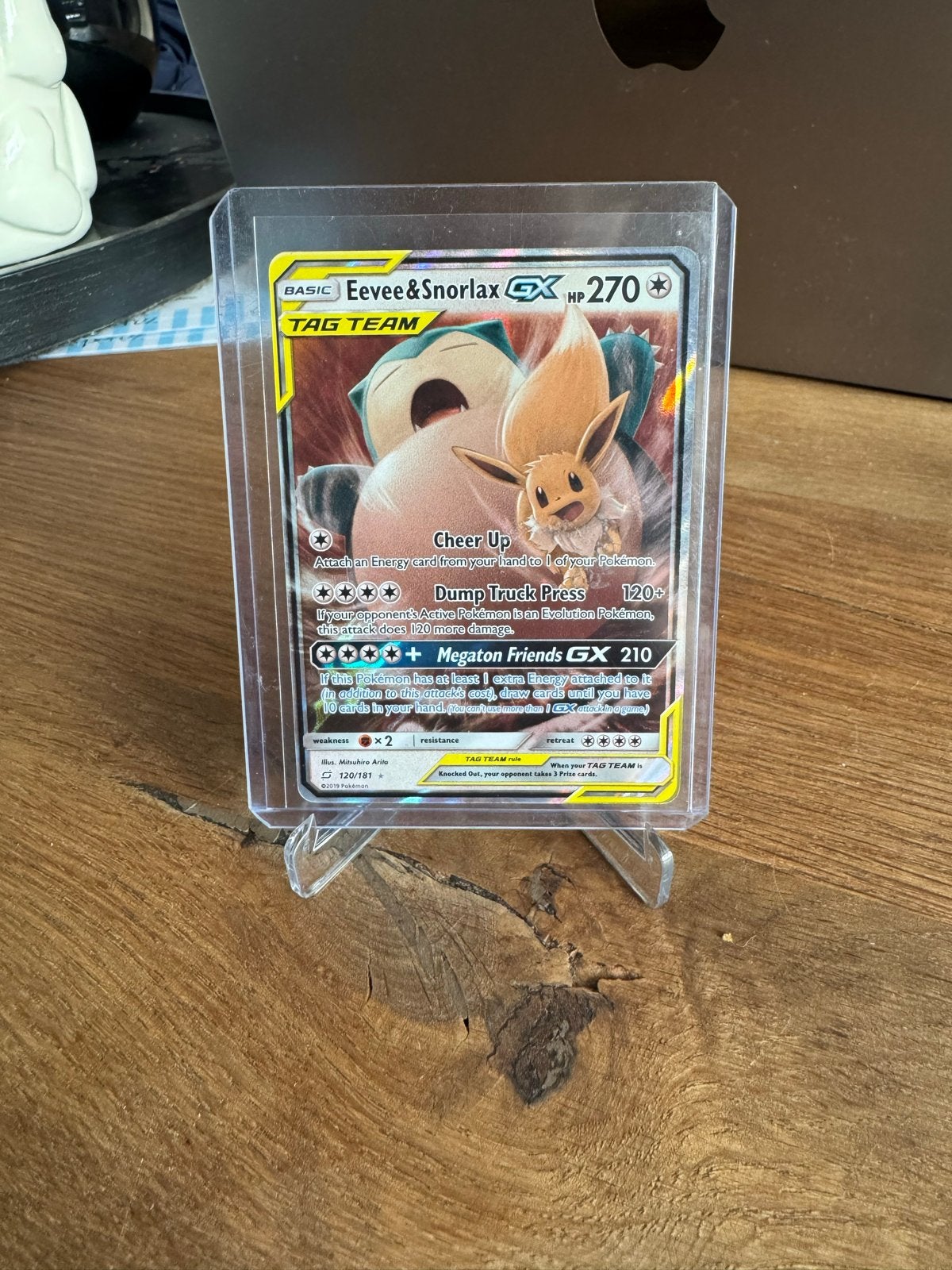 Pokémon Eevee & Snorlax GX 120/181 Tag Team, Hobby en Vrije tijd, Ophalen of Verzenden, Zo goed als nieuw, Losse kaart