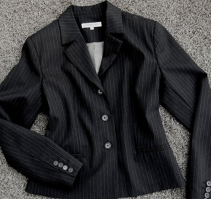 McGregor krijtstreep BLAZER/JASJE, Kleding | Dames, Jasjes, Kostuums en Pakken, Maat 38/40 (M), McGregor, Zwart, Ophalen of Verzenden