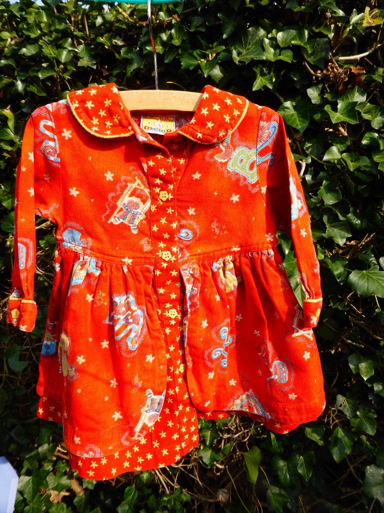 Schattig jurkje Mellow Yellow maat 74 oranje hippie baby, Meisje, Jurkje of Rokje, Ophalen of Verzenden, Zo goed als nieuw