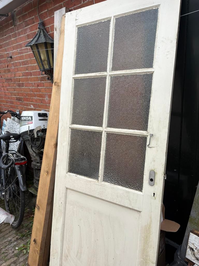 Gratis ophalen: deur met ruitjes, Doe-het-zelf en Verbouw, Deuren en Horren, Ophalen, Gebruikt, Minder dan 80 cm, Binnendeur