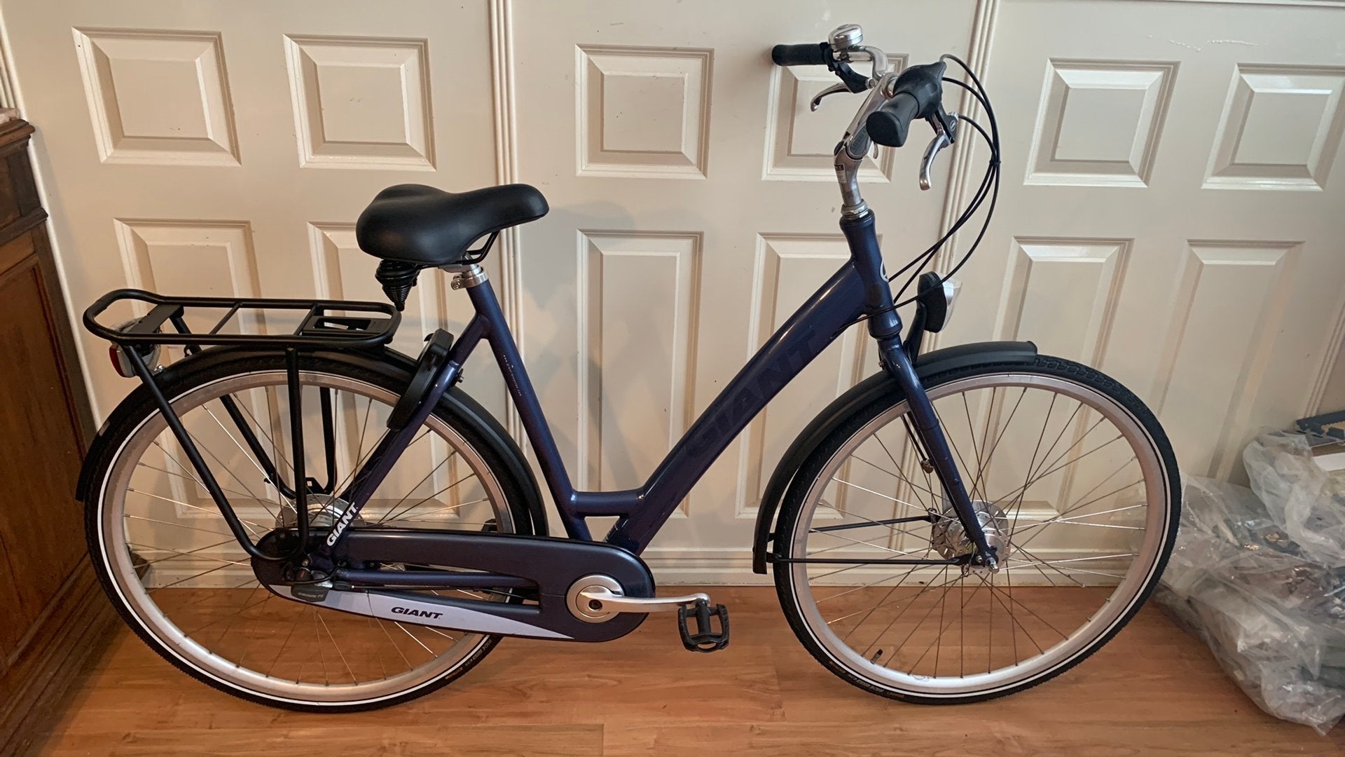 Giant Auckland damesfiets maat L is 57 cm frame 5 versn, Ophalen, Gebruikt, Versnellingen, Trommelrem
