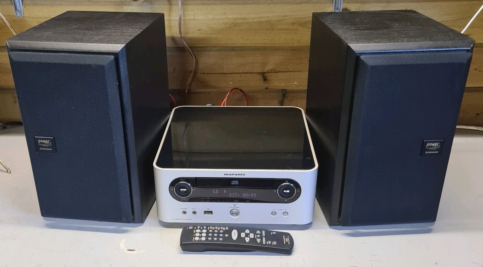 Marantz cd receiver m-cr502 + pioneer speakers s-f21, remote, Ophalen of Verzenden