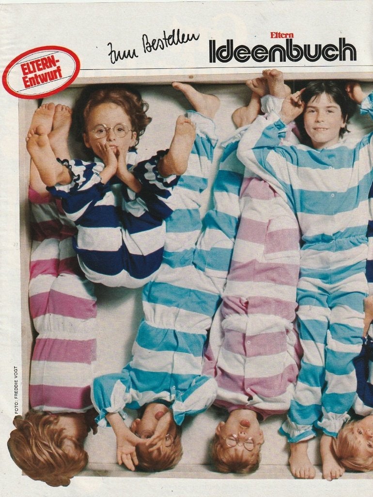 Vintage knipsel 1978 Kindermode pyjama's met streepjes, Verzenden, Overige typen
