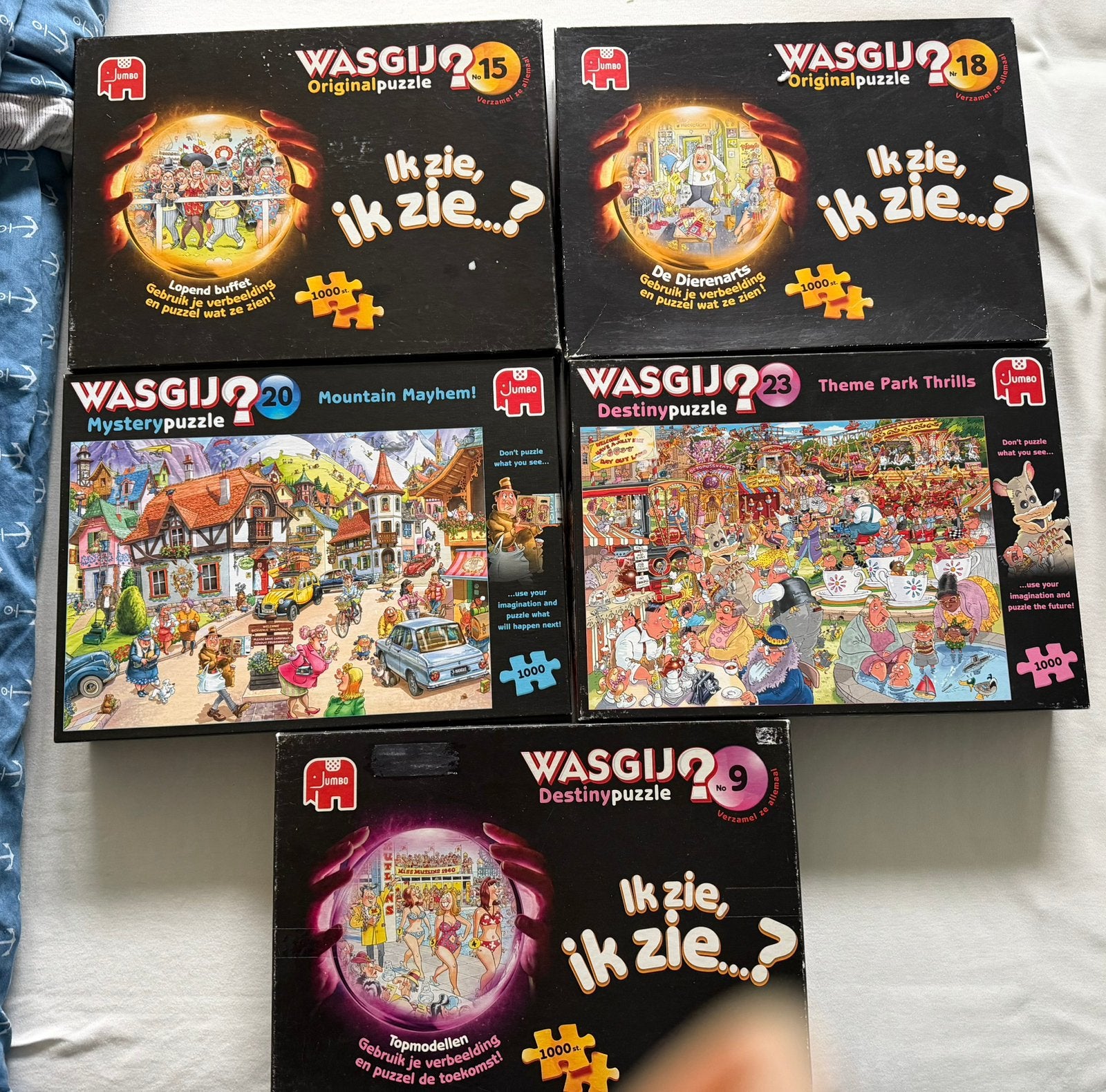 Wasgij puzzels, Ophalen, 500 t/m 1500 stukjes, Gebruikt, Legpuzzel
