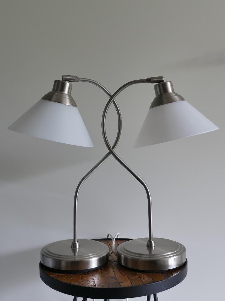 2 IKEA Kroby vintage lampen perfecte staat, Ophalen of Verzenden, Zo goed als nieuw, Glas, Minder dan 50 cm