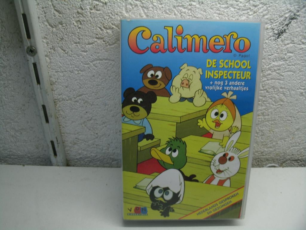 vhs 84a calimero de school inspecteur, Alle leeftijden, Ophalen of Verzenden, Zo goed als nieuw, Overige typen