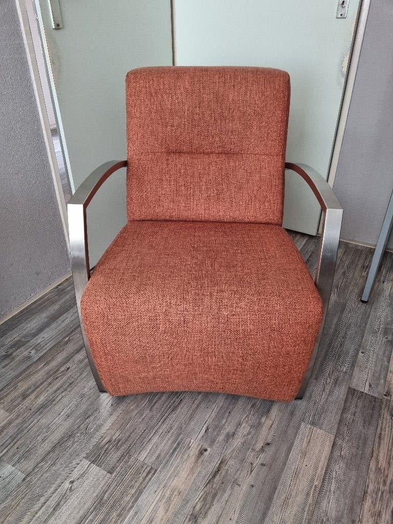 2 armleuning stoelen terracotta, Huis en Inrichting, Stoelen, Ophalen, Overige kleuren, Twee