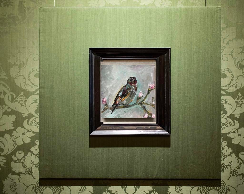 Puttertje ~ distelvink ~ vogel kleintje kunst ~ atelier, Ophalen of Verzenden, Nieuw, Schilderij, Minder dan 50 cm