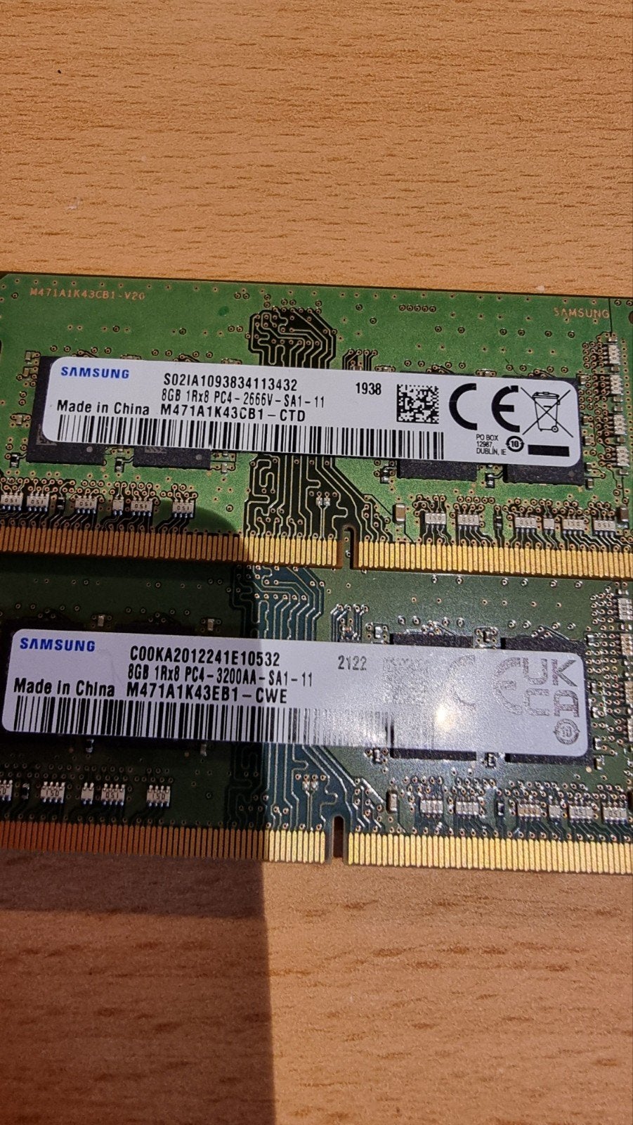 Samsung 16GB (2x 8GB) Laptop geheugenmodules, Computers en Software, Verzenden, DDR4, 8 GB, Zo goed als nieuw