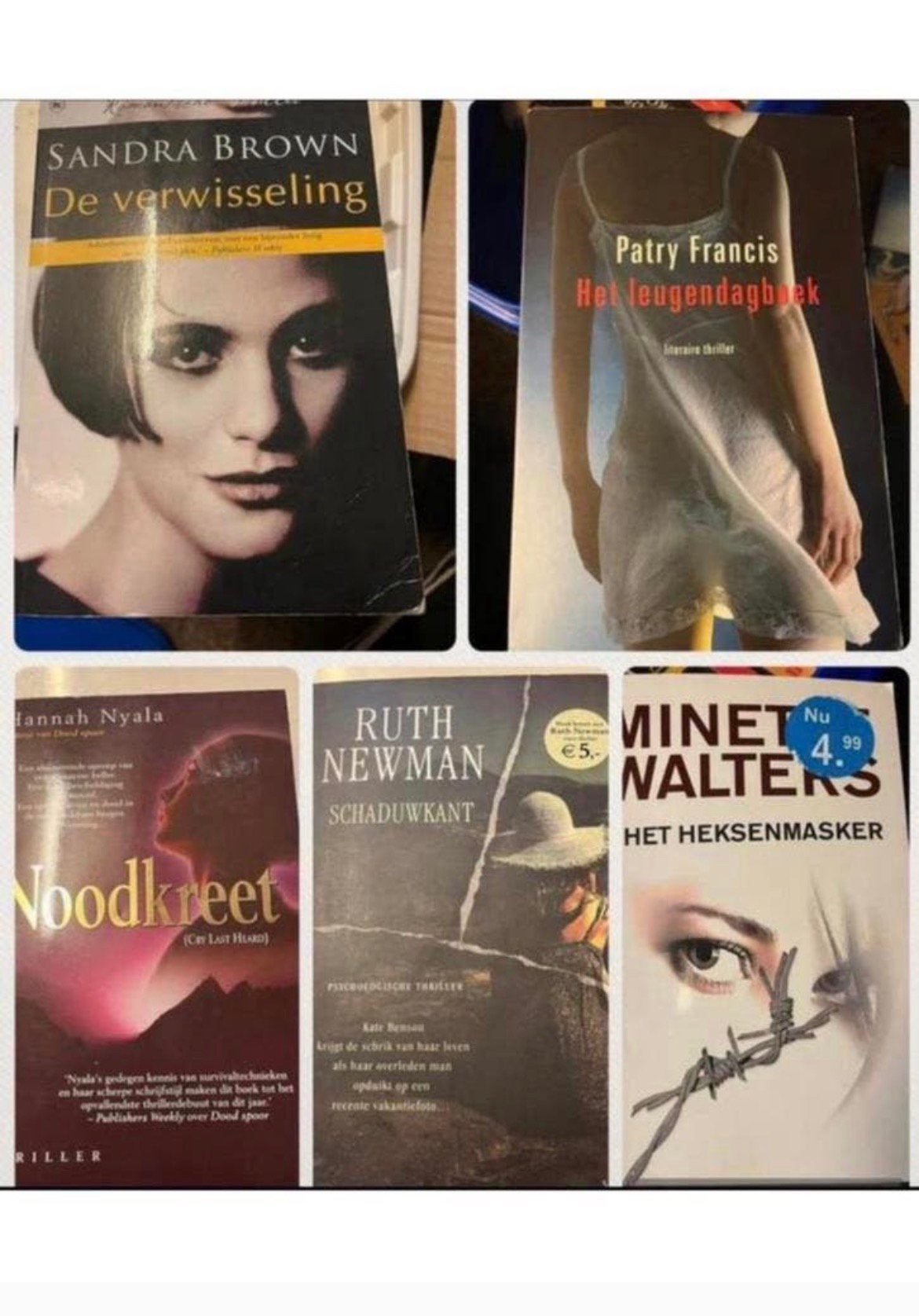 5 x lees boek/thriller boeken pakket, Ophalen of Verzenden, Zo goed als nieuw