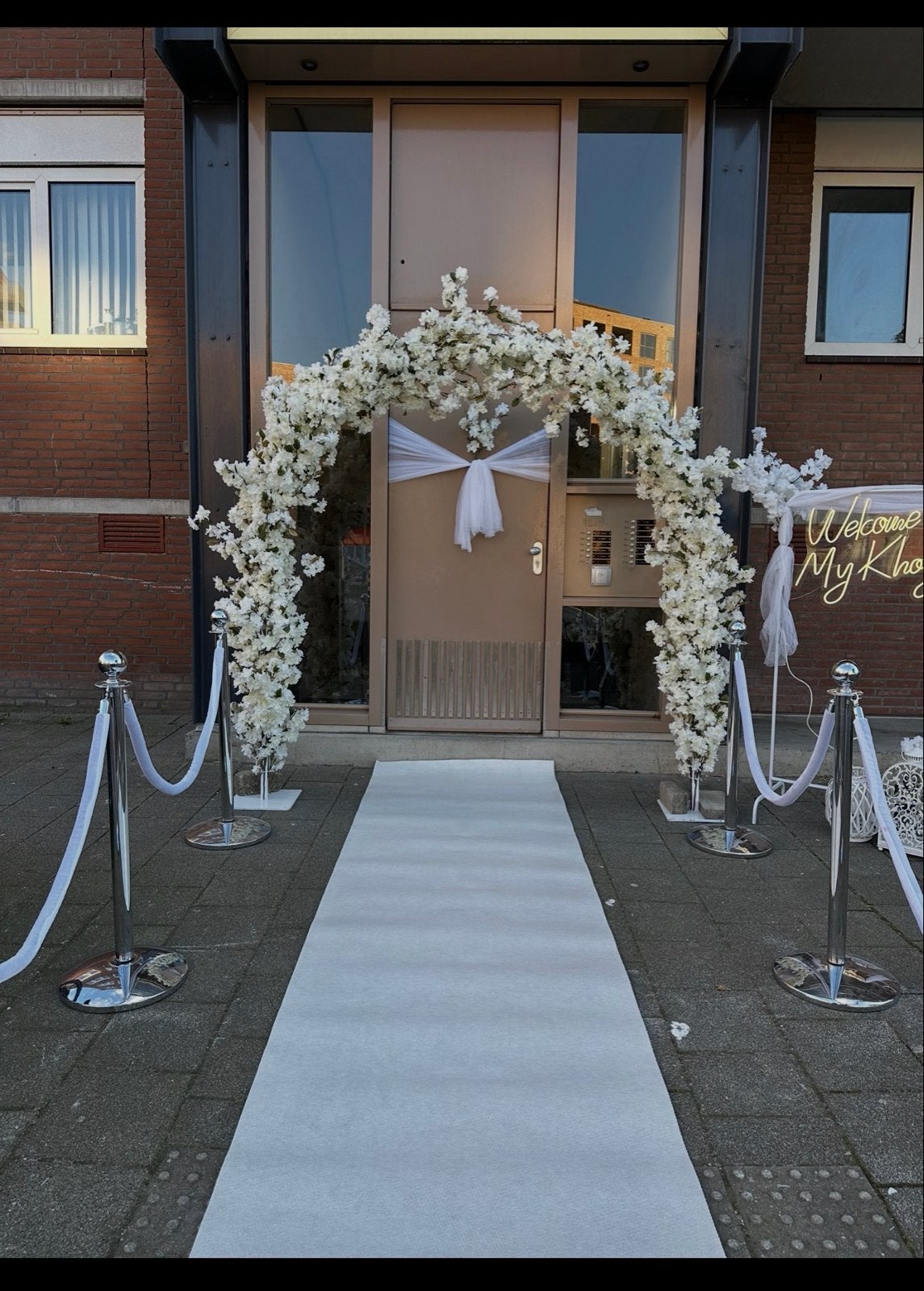Bloemenboog te koop, Hobby en Vrije tijd, Feestartikelen, Ophalen, Zo goed als nieuw, Versiering, Geboorte of Huwelijk